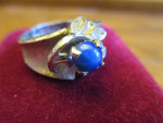 Sterling Silver Blue Setting Ring Size 6