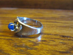 Sterling Silver Blue Setting Ring Size 6
