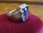 925 Amethyst Silver Ring size 6