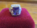925 Amethyst Silver Ring size 6