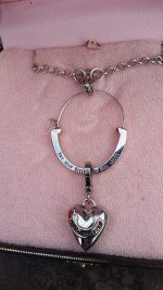 JUICY COUTURE Silver Necklace with Heart Charm New in Box Retired