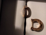 HOOP EARRINGS(*1 CARAT WT) CUBIC ZIRCONIA/18CARAT GO OVER STERLING $60
