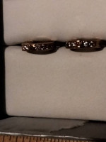 HOOP EARRINGS(*1 CARAT WT) CUBIC ZIRCONIA/18CARAT GO OVER STERLING $60