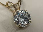 Beautiful 14K Gold Necklace with 2.04 carat Diamond Solitaire Pendant