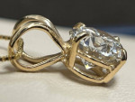 Beautiful 14K Gold Necklace with 2.04 carat Diamond Solitaire Pendant