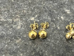 14K Gold earring pair complete with backs