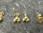 14K Gold earring pair complete with backs