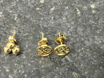 14K Gold earring pair complete with backs