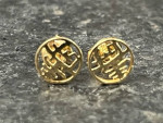 14K Gold earring pair complete with backs