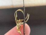 14K Yellow Gold Angel or Cherub with Wings Dangle Style Earrings