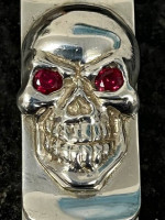 Nino 925 Sterling Silver Biker Skull Money Clip Jewelry
