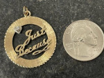 14K Gold and Diamond pendant "Just Because"