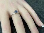 Sterling Silver and Amethyst Gemstone Solitaire Ring