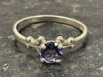 Sterling Silver and Amethyst Gemstone Solitaire Ring