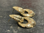 Beautiful 14K Gold Dangle style hammered earrings
