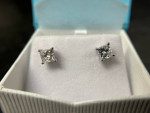14K White Gold 2.20 Carat Diamond Stud Earrings - NEW!