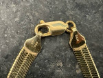 Large 6mm Wide 14K Gold Herringbone Necklace - WOW!