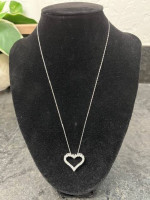 Beautiful 14K White Gold an 1 Carat Quality Diamond Necklace/Pendant