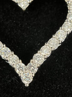 Beautiful 14K White Gold an 1 Carat Quality Diamond Necklace/Pendant