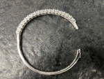 Beautiful Sterling Silver & 9.66 ct Natural Aquamarine Bangle Bracelet