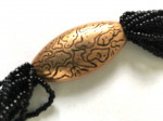 Chico’s Multi Strand Seed Bead and Brass Necklace