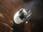 Sterling Silver Cowboy Hat Ring (size 9/10)