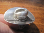 Sterling Silver Cowboy Hat Ring (size 9/10)
