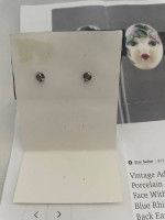 Drama Face Hand Painted Porcelain Stud Earrings