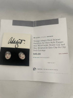 Drama Face Hand Painted Porcelain Stud Earrings