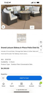 Patio sectional sofa and center table ! Patio furniture outdoor furnit