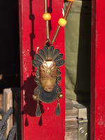 Copper Stone Brass Mexico Necklace