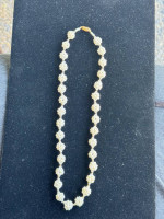 20 inch 14k cluster pearl necklace with gold beads