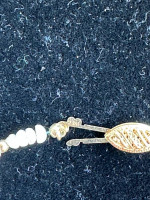 20 inch 14k cluster pearl necklace with gold beads