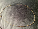 18k solid yellow gold skinny chain necklace