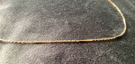 18k solid yellow gold skinny chain necklace