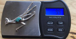 NAVAJO FJ Felix Joe Sterling Silver Brooch Pin Turquoise Roadrunner