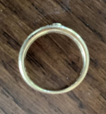 18K yellow gold diamond sapphire band ring