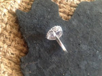 Sterling Silver synthetic purple stone Ring Size 6