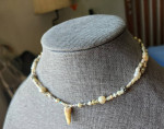 Handmade beaded necklace with real human tooth