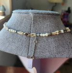 Handmade beaded necklace with real human tooth