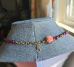 Rose qartz beaded necklace