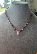 Rose qartz beaded necklace