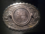 *1889 Morgan Western Silver Dollar ► BELT BUCKLE