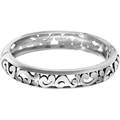 Brighton Silver-Plated Contempo Medium Hinged Bangle Bracelet – NEW wi