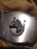 HORSE 🔹 BELT BUCKLE - with HORSE SHOE