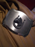HORSE 🔹 BELT BUCKLE - with HORSE SHOE