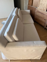9' white sofa