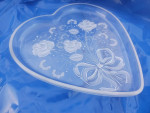 New Mikasa Crystal Rose glass serving tray