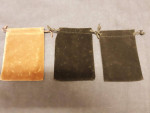 3 velour jewelry carry bags