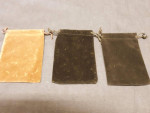 3 velour jewelry carry bags